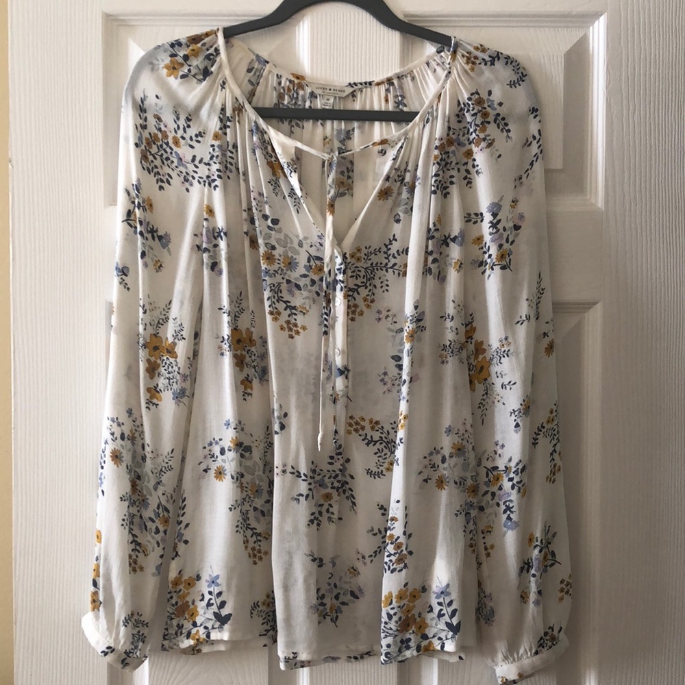 Lucky brand floral long sleeved top
